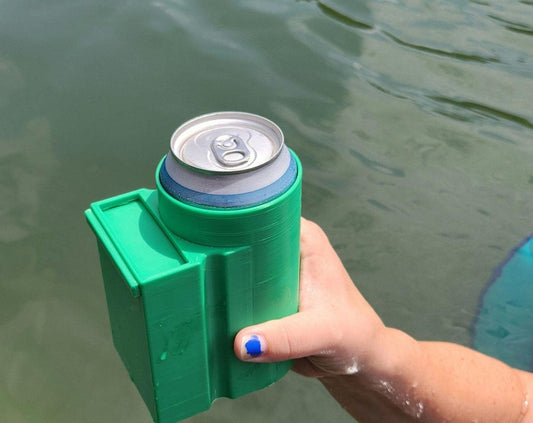 Can Cooler that carries cards, cash, keys, or jewelry. Float | Drink | Lake